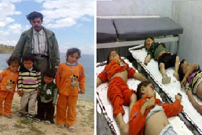 اب  يرمي اولاده في النهر (مصور) ‏