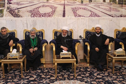 كربلاء :وفد سوري يلتقي بالشيخ عبد المهدي الكربلائي (مصور)