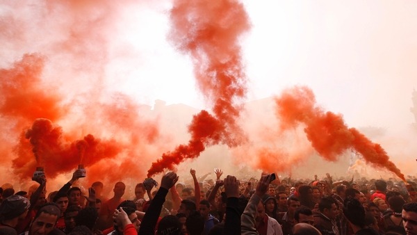 احراق مقر اتحاد كرة القدم المصري