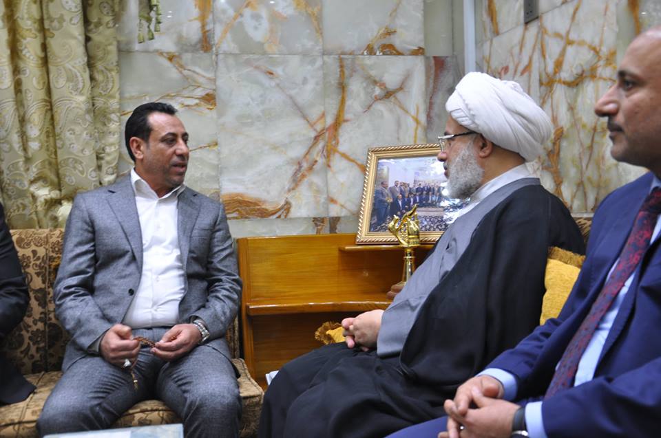 بالصور:حاكم الزاملي يلتقي بممثل المرجع السيستاني بكربلاء المقدسة