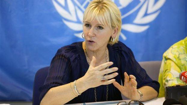 وزيرة خارجية السويد تؤكد منعها من الكلام امام الجامعة العربية بضغط من السعودية