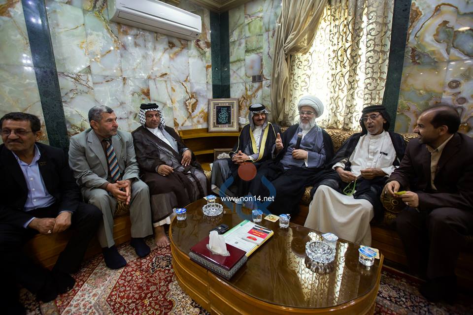 شيوخ ووجهاء المدائن يلتقون الشيخ الكربلائي والاخير يؤكد ان التعايش السلمي يسر المرجع السيستاني
