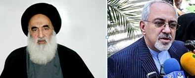 وزير الخارجية الايراني يلتقي المرجع السيستاني وباقي مراجع النجف