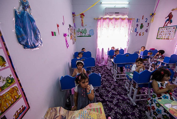 لاول مرة بالعراق .. أكثر من 80 طفل تستقبلهم حضانة وروضة العتبة العباسية في كربلاء(مصور)