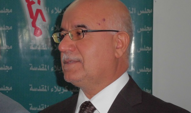 الدكتور صالح الحسناوي يعلن عن نية كربلاء نصب مخيمات لايواء النازحين من الانبار