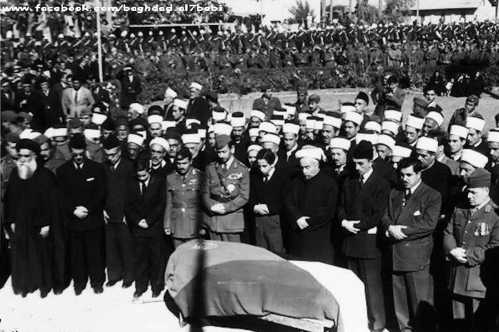 صورة ارشيفية لتشييــع ملكـة العـراق