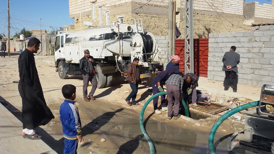 مجاري كربلاء ترد على تقرير منشور بوكالة نون :ما موجود ليس طفحا للمجاري بل كسر لانابيب المياه الخاصة بالمواطنين