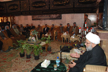 40 شيخ عشيرة يجتمعون في العتبة الحسينية