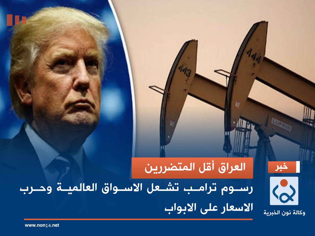 العراق أقل المتضررين.. رسوم ترامب تشعل الاسواق العالمية وحرب الاسعار على الابواب