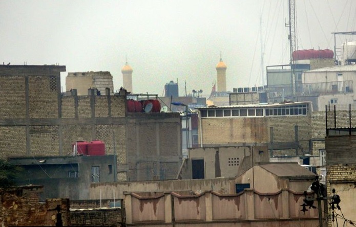 اجواء ماطرة وباردة في مدينة كربلاء المقدسة(مصور)