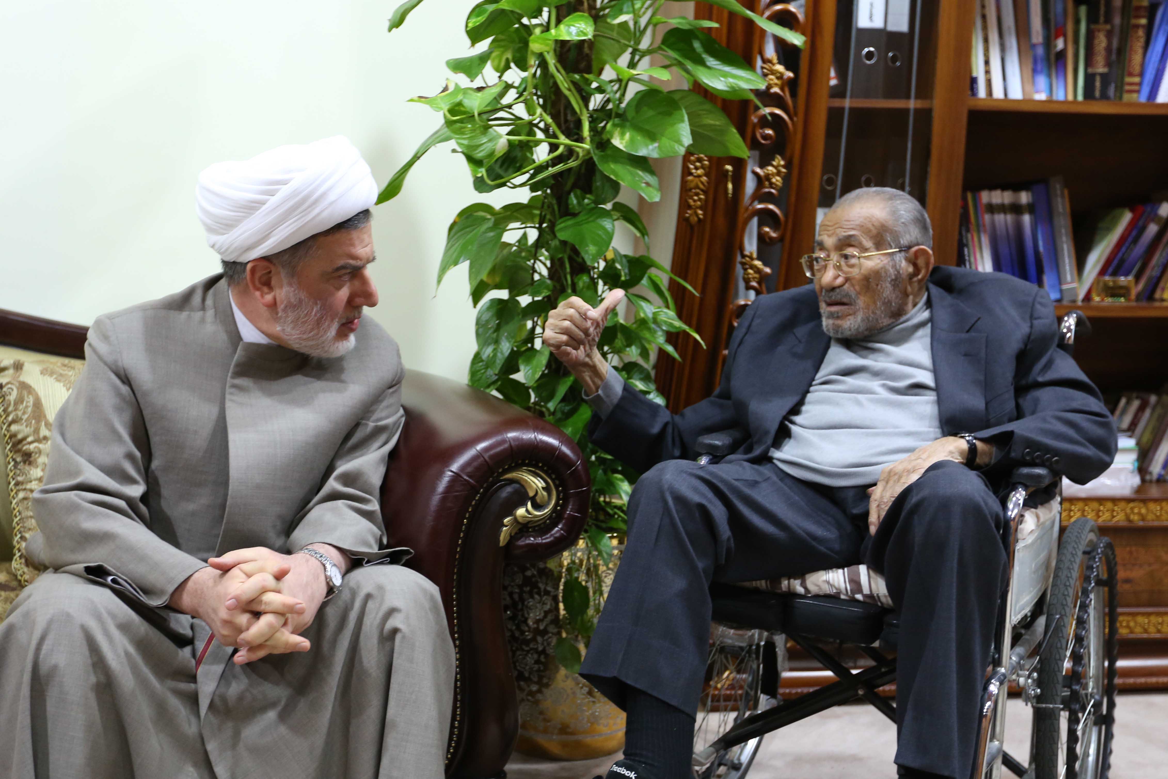 الشيخ د. همام حمودي يبحث مع السياسي سعد صالح جبر التطورات السياسية التي يشهدها البلد