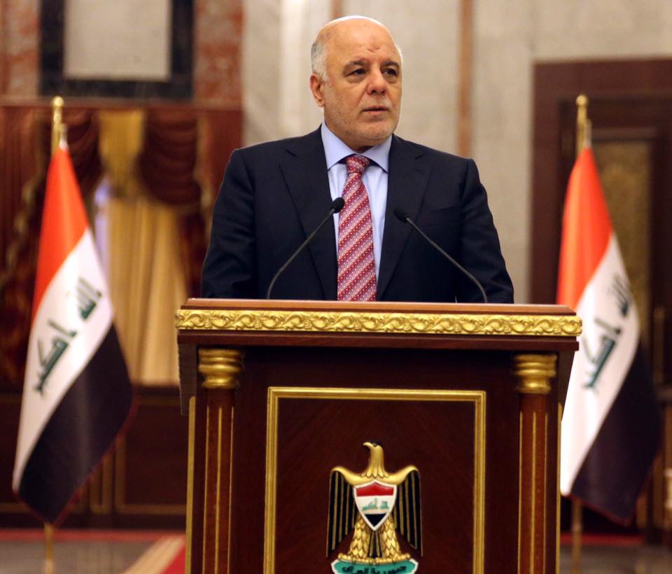 العبادي: أبلغنا يلدريم بأن علاقة بغداد وأنقرة لا تتقدم دون سحب القوات التركية