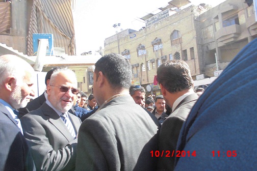 ابراهيم الجعفري يؤيد من حرم الامام الحسين مطالب المرجعية بالغاء امتيازات كبار المسؤولين+صور