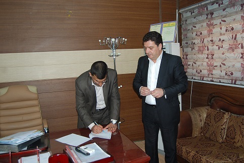 مديرية بلدية كربلاء المقدسة توقع عقد تمليك لغرض الإستثمار مع شركة قبرصية