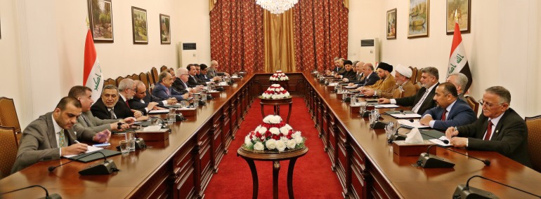 عاجل: بدء اجتماع الرئاسات الثلاث وقادة الكتل السياسية