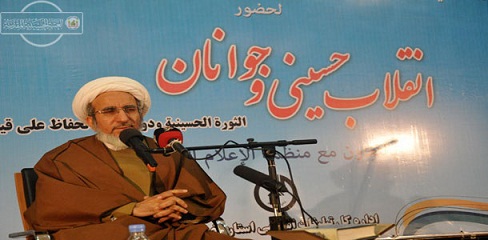 الشيخ حبيب الكاظمي يحاضر ويؤم الصلاة ويقرا دعاء كميل على الاهوازيين خلال اسبوع العتبتين بخوزسستان