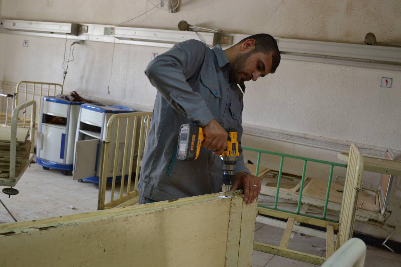 بالصور: العتبة العلوية تطلق حملة لإعمار وترميم مستشفى الزهراء التعليمي في النجف الاشرف