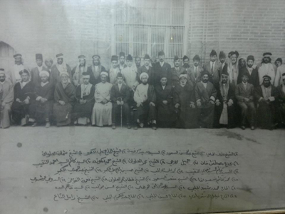 صورة ارشيفية تاريخية لرجالات ثورة العشرين في كربلاء