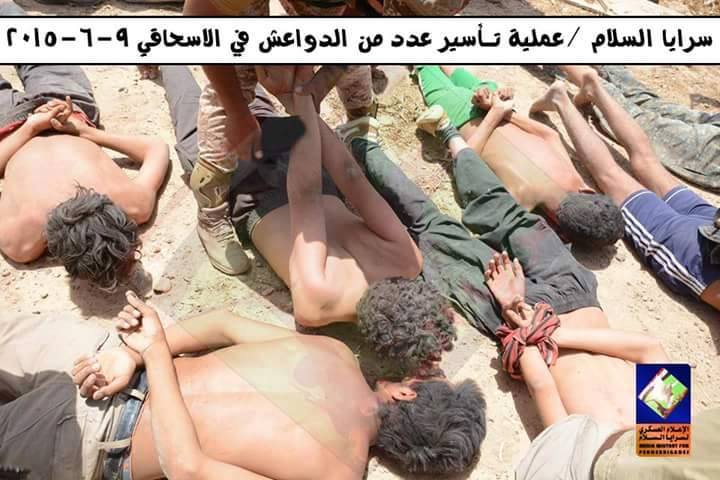 بالصور :سرايا السلام تأسر العشرات من الدواعش في الاسحاقي بينهم جنسيات اجنبية