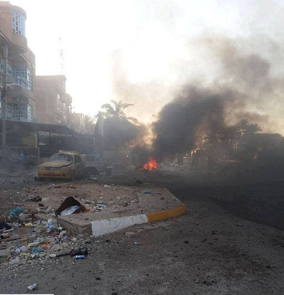 صورة حصرية من تفجير الكاظمية قرب مطعم البيك