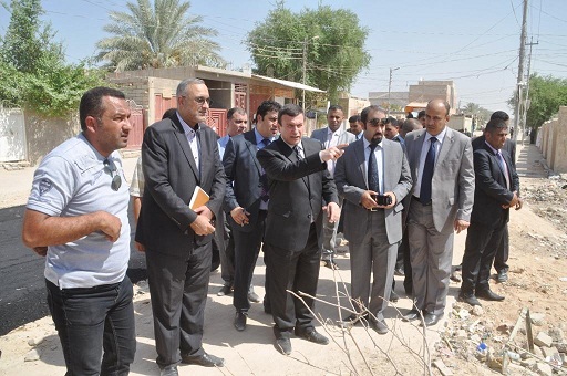 كربلاء تمهل الشركة المنفذة لشارع حي العامل 50 يوميا لانجازه وتقرر استبدال موقع سوق بيع الأغنام (مصور)