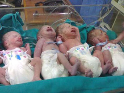 اربعة توائم في أول حالة ولادة في مستشفى الهندية شرق كربلاء