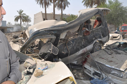 هجوم انتحاري يستهدف مركز شرطة في الكوت تقرير مصور لضحايا التفجير