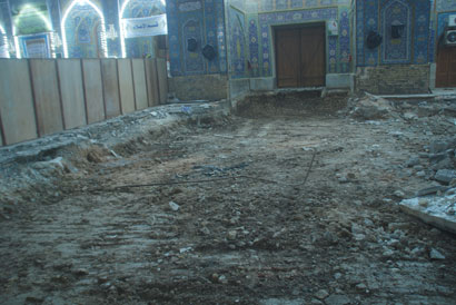 مسؤول في العتبة الحسينية : اعمال متواصلة لتقوية اسس الصحن الحسيني الشريف