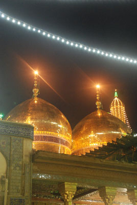 اكثر من 112 كغم من الذهب الخالص زينت قبة الامام موسى بن جعفر