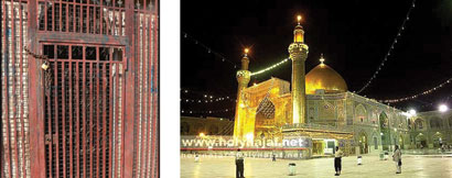 لاحظ الفرق بين قبر الامام علي بن أبي  طالب ( الشجرة الطيبة ) وقبر معاوية بن أبو سفيان ( الشجرة الملعونة )