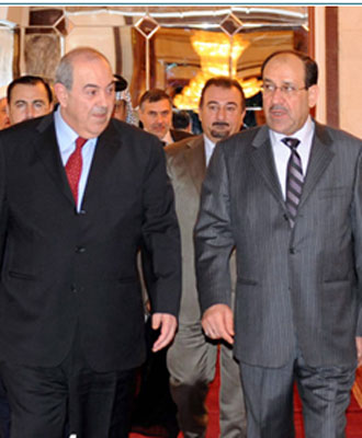 تدخل صدر ي قد يسفر عن اتفاق بان تكون رئاسة الجمهورية لـعلاوي بصلاحيات مهمة