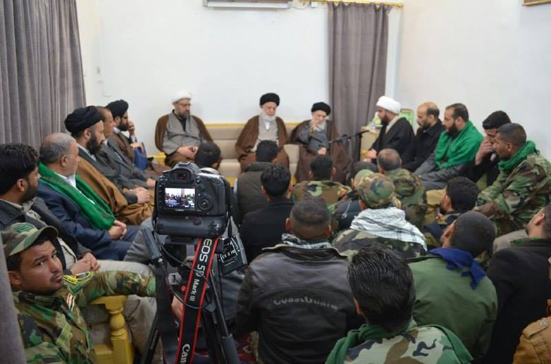 المرجع الحكيم يدعو الحشد الشعبي الى اداء الفرائض بوقتها وعدم المغامرة بارواح المؤمنين