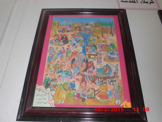 لوحة تمثل واقعة الطف لتلميذة كربلائية  تحصل على المركز الثالث في معرض وزاري لتربية المحافظات العراقية (مصور)