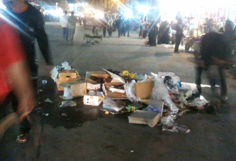 لقطات مصورة مسائية من شارع الجمهورية وسط كربلاء