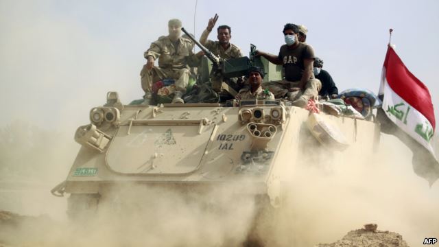 القوات العراقية وابطال الحشد الشعبي تدخل مدينة تكريت