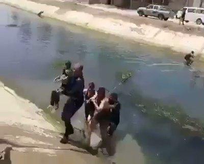 بالصور: مصرع طفل غرقاً في حادث مروري شرقي كربلاء