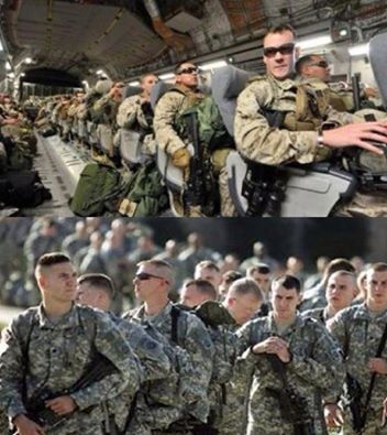 مصدر امني : هبوط (4000) جندي امريكي في مطار بغداد الدولي لاسناد القوات الامنية في الموصل