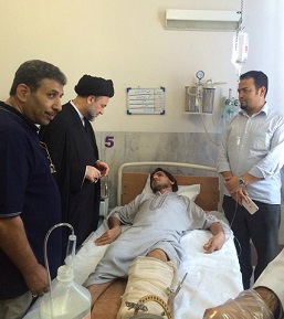 رئيس ديوان الوقف الشيعي يصل الى ايران لزيارة جرحى الحشد الشعبي