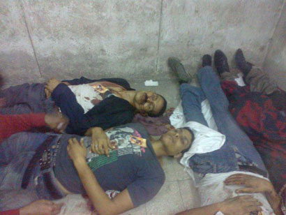 تقرير مصور  لضحايا  مصريين اقباط تظاهروا الاحد الماضي احتجاجا على أحداث كنيسة المريناب بأسوان