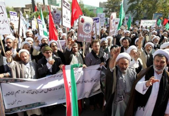 مظاهرة في طهران احتجاجا على شطب خلق من قائمة الارهابيين