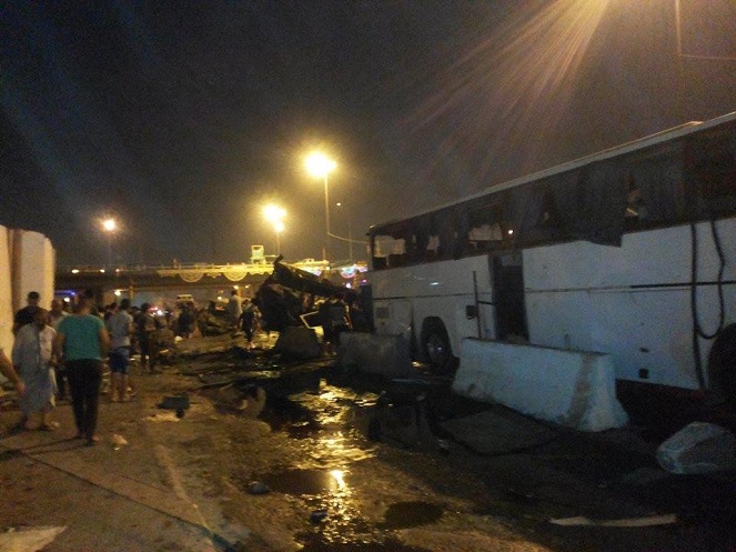 بالصور :تفجير الشعلة الارهابي في بغداد