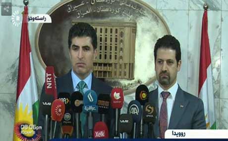 البارزاني يتوعد بغداد بحلول بديلة عن التفاوضات اذا بقيت المشاكل عالقة ويؤكد ان الاقليم سيصدر  45 الف برميل يومياً نهاية العام
