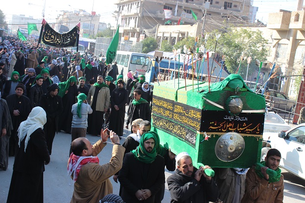 كربلاء :مواكب عزاء وتشييع رمزي في ذكرى شهادة الامام الحسن المجتبى (مصور)