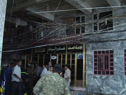 حريق باحد الفنادق وسط مركز مدينة كربلاء