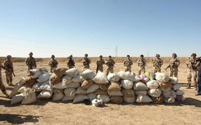 عاجل :العثور على كدس كبير جدا للعتاد في ناحية نمرود بالموصل والقبض على 15 مطلوبا