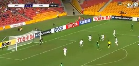 شاهد بالفيديو هدف مباراة منتخبنا الوطني العراقي امام المنتخب الاردني