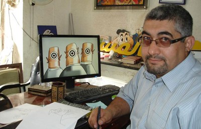 رسام الكاريكاتير أحمد الربيعي الذي اثار جدلا بسبب رسمه للمرشد الايراني توفي في اربيل عن 46 عاما