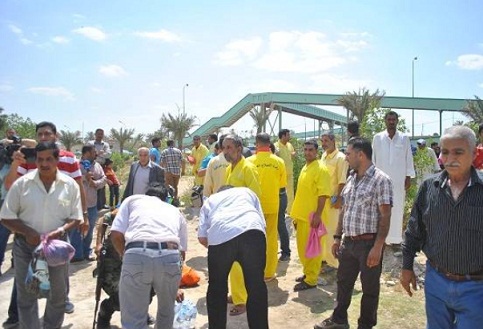 عدسة نون تلتقط صورا لاطلاق سراح 103 معتقل من سجن التسفيرات العامة بحضور المطلك والشمري