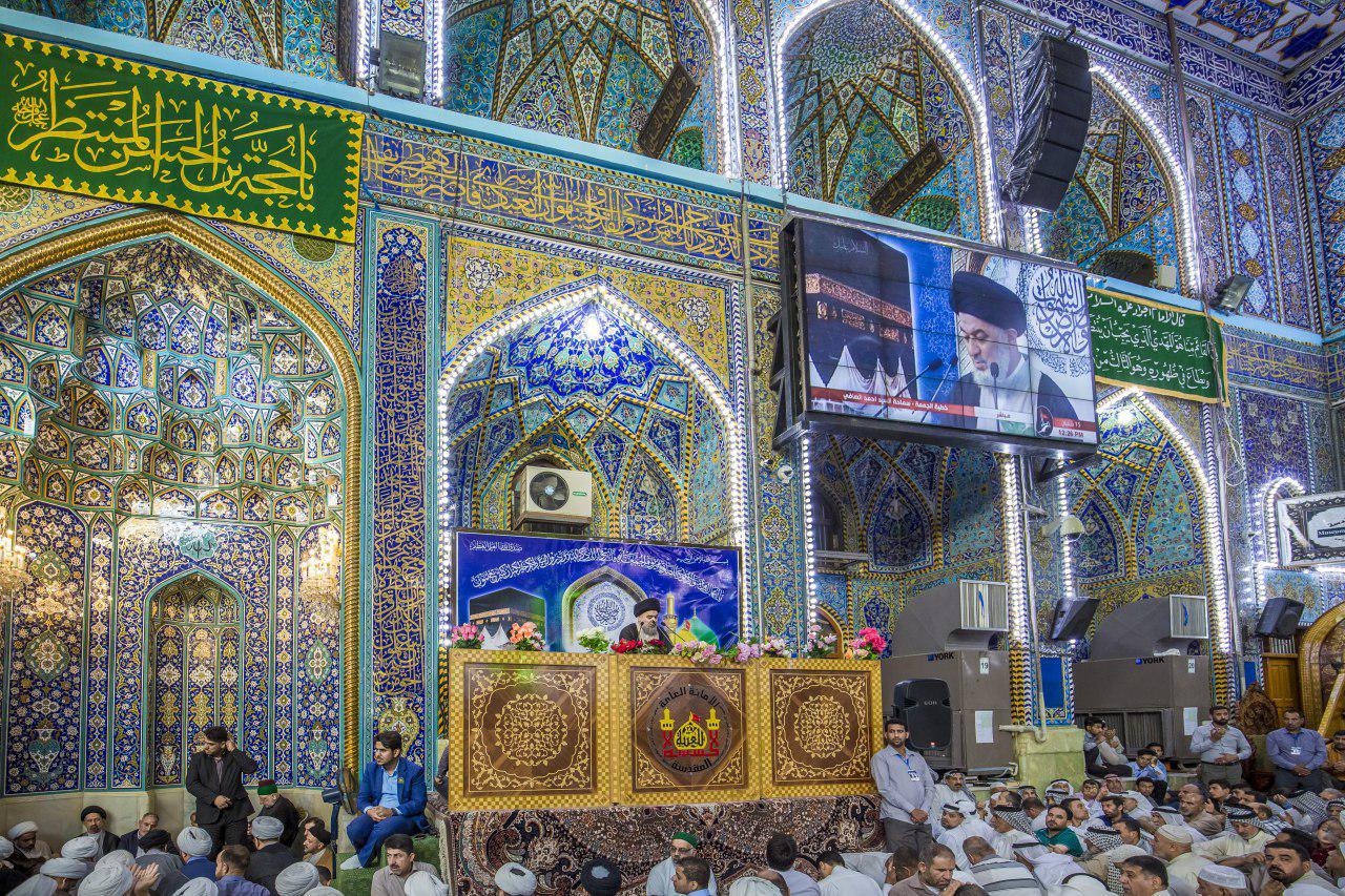 تقرير مصور: صلاة الجمعة بإمامة السيد احمد الصافي في كربلاء