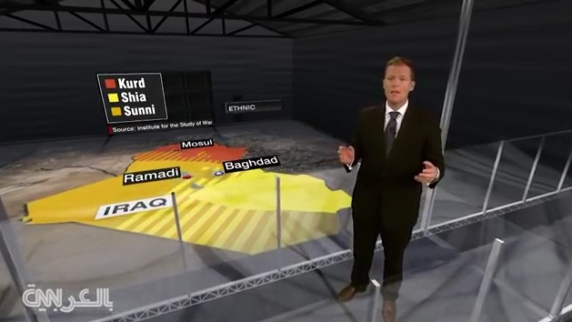 بالفيديو.. الـ (CNN) تنشر سيناريو تقسيم العراق الى 3 اجزاء